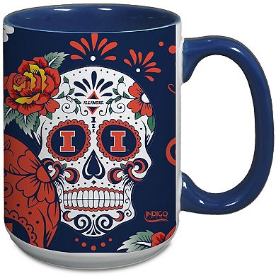 Illinois Fighting Illini 15oz. Java Dia de los Muertos Mug