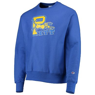 Men's Champion Royal Pitt Panthers Vault Logo Reverse Weave Pullover Sweatshirt