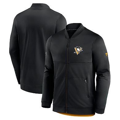 Men's Fanatics Branded Black Pittsburgh Penguins Locker Room Full-Zip Jacket