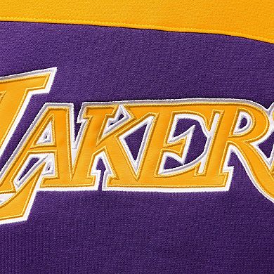 Men's Mitchell & Ness Purple Los Angeles Lakers Perfect Season Fleece Pullover Sweatshirt