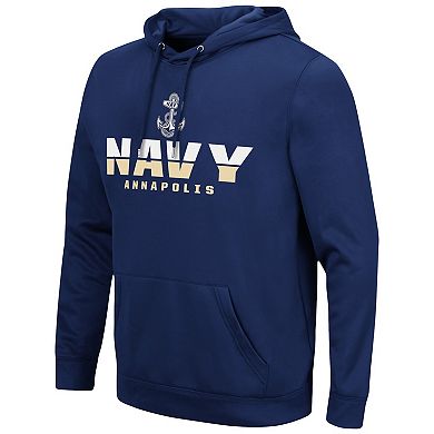 Men's Colosseum Navy Navy Midshipmen Lantern Pullover Hoodie