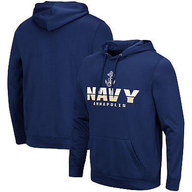 Men's Colosseum Navy Navy Midshipmen Lantern Pullover Hoodie