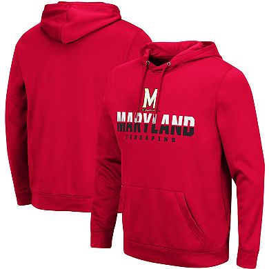 Men's Colosseum Red Maryland Terrapins Lantern Pullover Hoodie