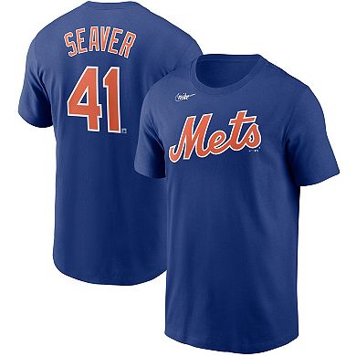 Men's Nike Tom Seaver Royal New York Mets Cooperstown Collection Name & Number T-Shirt