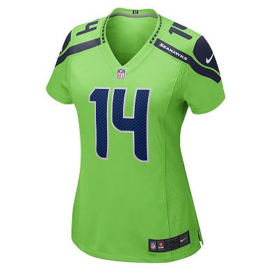 Women's Nike DK Metcalf Neon Green Seattle Seahawks Game Jersey