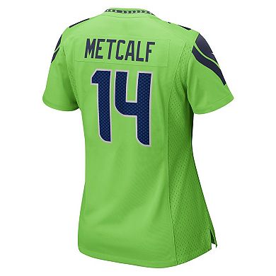 Women's Nike DK Metcalf Neon Green Seattle Seahawks Game Jersey