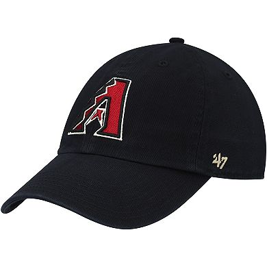 Youth '47 Black Arizona Diamondbacks Team Logo Clean Up Adjustable Hat