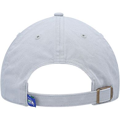 Men's '47 Gray Seattle Seahawks Legacy Clean Up Adjustable Hat