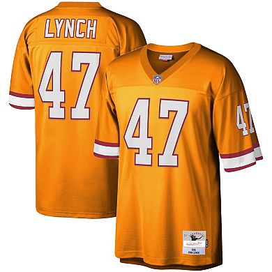 Men's Mitchell & Ness John Lynch Orange Tampa Bay Buccaneers Legacy Replica Jersey
