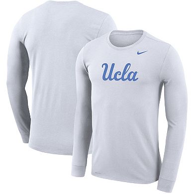 Men's Nike White UCLA Bruins School Logo Legend Performance Long Sleeve T-Shirt