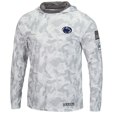 Men's Colosseum Arctic Camo Penn State Nittany Lions OHT Military Appreciation Long Sleeve Hoodie Top