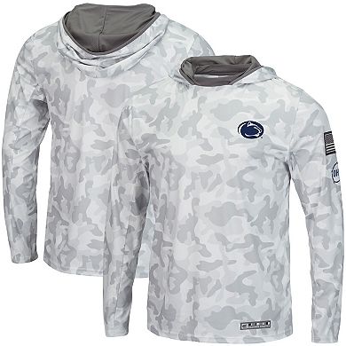 Men's Colosseum Arctic Camo Penn State Nittany Lions OHT Military Appreciation Long Sleeve Hoodie Top