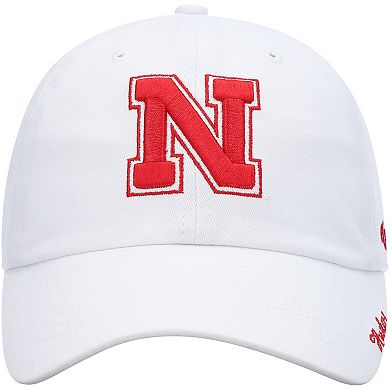 Women's '47 White Nebraska Huskers Miata Clean Up Logo Adjustable Hat