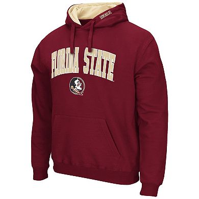 Men's Colosseum Garnet Florida State Seminoles Arch & Logo 3.0 Pullover Hoodie