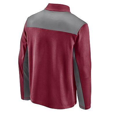 Men's Fanatics Branded Red Atlanta United FC Primary Logo 1/4-Zip Fleece Jacket