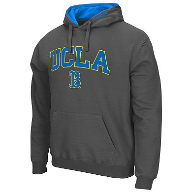 Men's Colosseum Charcoal UCLA Bruins Arch & Logo 3.0 Pullover Hoodie