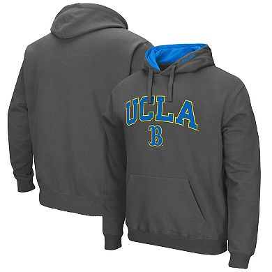 Men's Colosseum Charcoal UCLA Bruins Arch & Logo 3.0 Pullover Hoodie