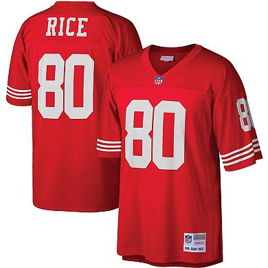 Men's Mitchell & Ness Jerry Rice Scarlet San Francisco 49ers Legacy Replica Jersey