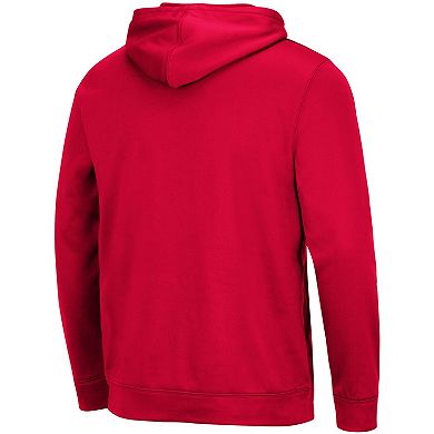 Men's Colosseum Red Louisville Cardinals Lantern Pullover Hoodie