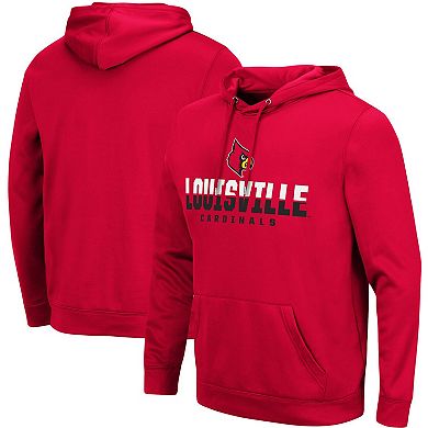 Men's Colosseum Red Louisville Cardinals Lantern Pullover Hoodie