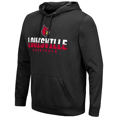 Men's Colosseum Black Louisville Cardinals Lantern Pullover Hoodie