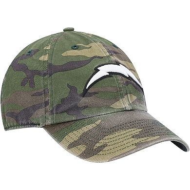Men's '47 Camo Los Angeles Chargers Woodland Clean Up Adjustable Hat