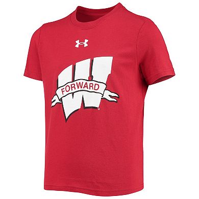 Youth Under Armour Red Wisconsin Badgers Forward T-Shirt