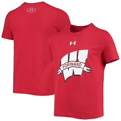 Youth Under Armour Red Wisconsin Badgers Forward T-Shirt