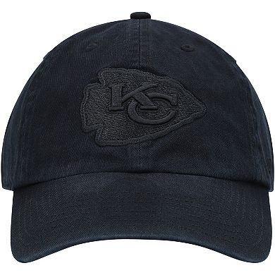 Men's '47 Black Kansas City Chiefs Team Tonal Clean Up Adjustable Hat