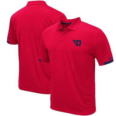 Men's Colosseum Red Dayton Flyers Logo Santry Polo