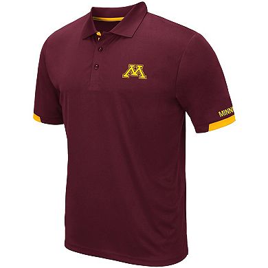 Men's Colosseum Maroon Minnesota Golden Gophers Logo Santry Polo