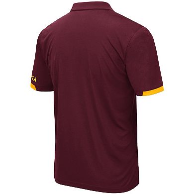 Men's Colosseum Maroon Minnesota Golden Gophers Logo Santry Polo