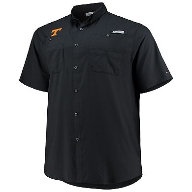 Men's Columbia Black Tennessee Volunteers Big & Tall Tamiami Omni-Shade Button-Down Shirt