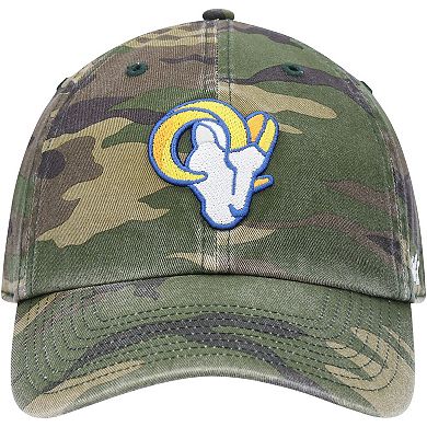 Men's '47 Camo Los Angeles Rams Woodland Clean Up Adjustable Hat