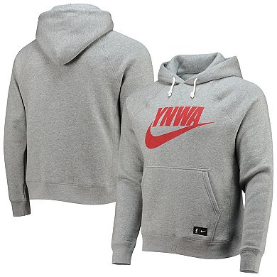 Men's Nike Gray Liverpool Heritage YNWA Raglan Pullover Hoodie