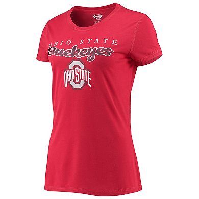 Women's Concepts Sport Scarlet/Black Ohio State Buckeyes Lodge T-Shirt & Flannel Pants Sleep Set