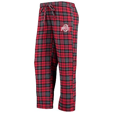 Women's Concepts Sport Scarlet/Black Ohio State Buckeyes Lodge T-Shirt & Flannel Pants Sleep Set