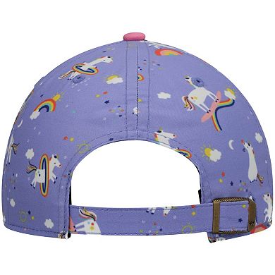 Girls Preschool '47 Purple Miami Dolphins Unicorn Clean Up Adjustable Hat