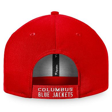 Men's Fanatics Branded Red Columbus Blue Jackets Core Adjustable Hat