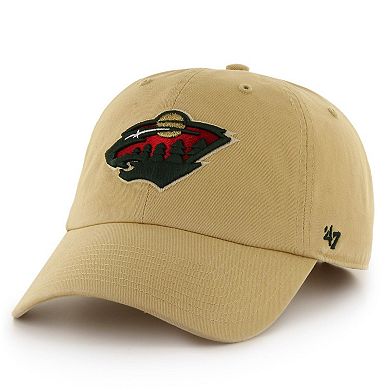 Men's '47 Gold Minnesota Wild Clean Up Adjustable Hat