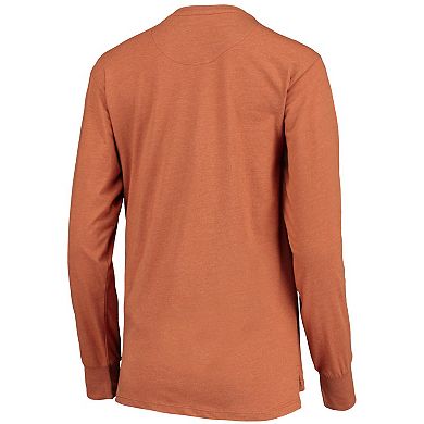 Women's Pressbox Heathered Texas Orange Texas Longhorns Two-Hit Canyon Long Sleeve T-Shirt