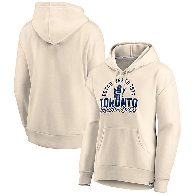 Women's Fanatics Branded Cream Toronto Maple Leafs Carry the Puck Pullover Hoodie Sweatshirt