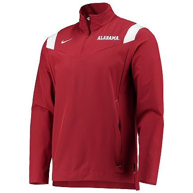 Men's Nike Crimson Alabama Crimson Tide 2021 Team Coach Quarter-Zip Jacket