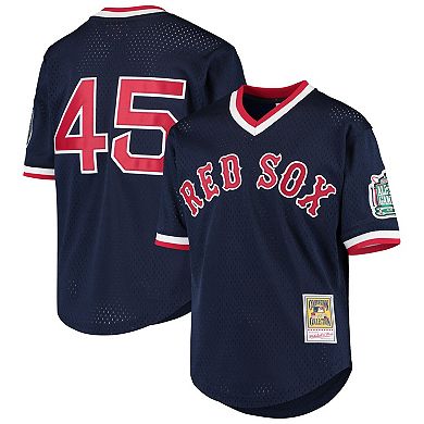Youth Mitchell & Ness Pedro Martinez Navy Boston Red Sox Cooperstown Collection Mesh Batting Practice Jersey