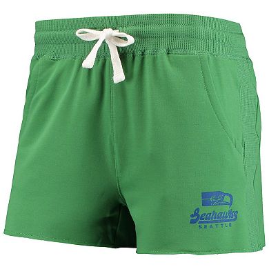 Women's Junk Food Green Seattle Seahawks Tri-Blend Shorts