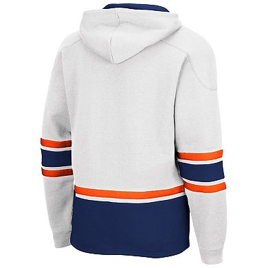 Men's Colosseum White Auburn Tigers Lace Up 3.0 Pullover Hoodie