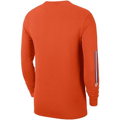 Men's Nike Orange Clemson Tigers Word Long Sleeve T-Shirt