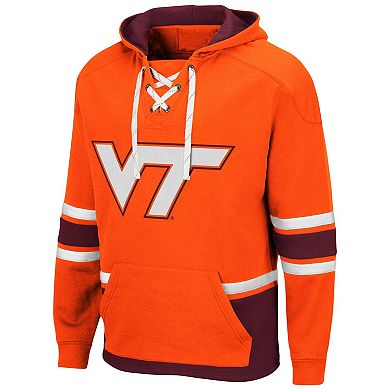 Men's Colosseum Orange Virginia Tech Hokies Lace Up 3.0 Pullover Hoodie