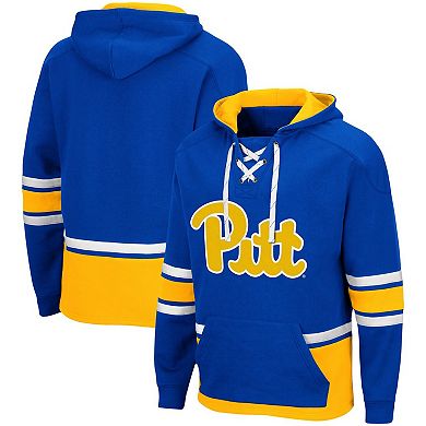 Men's Colosseum Royal Pitt Panthers Lace Up 3.0 Pullover Hoodie