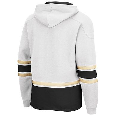 Men's Colosseum White Purdue Boilermakers Lace Up 3.0 Pullover Hoodie